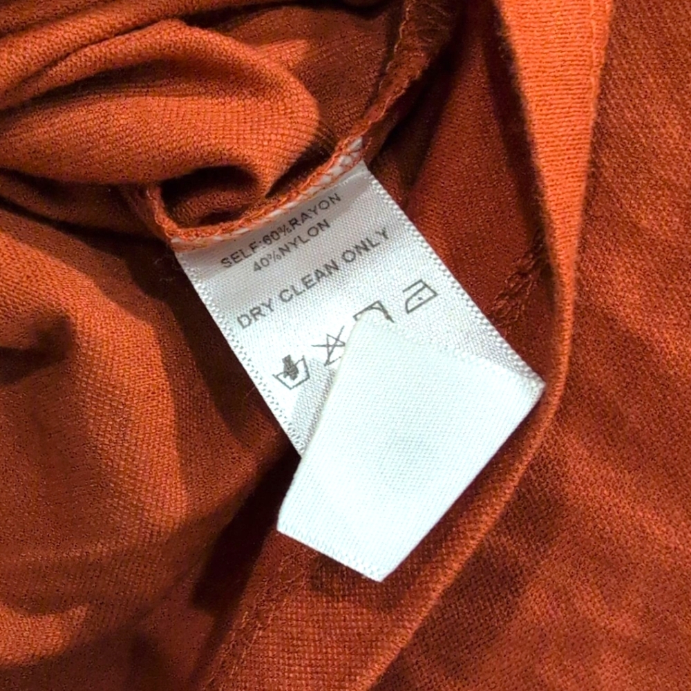 J. Marie Women's Orange Embroidered Top xS - Picture 5 of 5